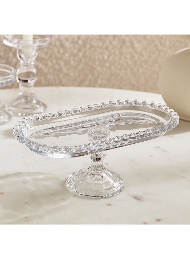 Home Box Merriam Beaded Plate with Stand - Clear - Image 2